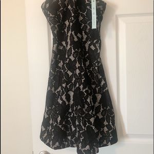 Cute She + Sky Black and Taupe Lave Dress